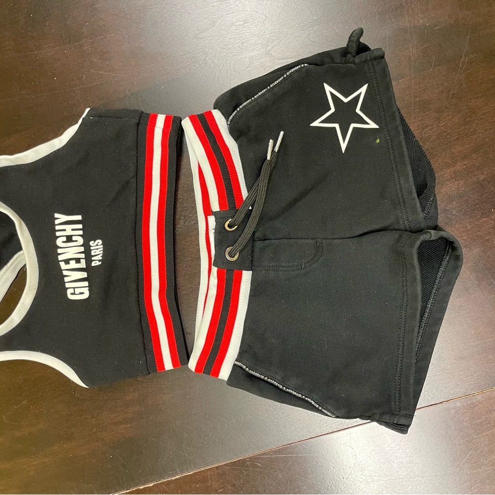 Givenchy crop top and shorts for kids 5 years old